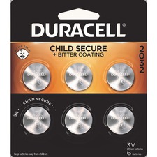 Duracell DUR DL2032B6PK - Duracell Duralock 3V Lithium Battery - For Security Device, 