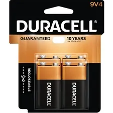 Duracell DUR MN16RT4Z - Duracell Coppertop Alkaline 9V Battery - MN1604 - For Multip