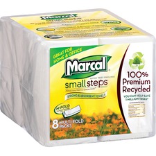 Marcal Manufacturing LLC MRC 0672902 - Marcal 100% Recycled, Multi-Fold Paper Towel - 1 Ply - Multi
