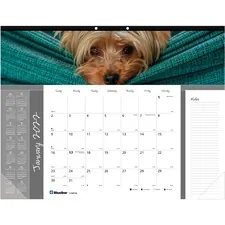 Dominion Blueline Inc RED C194116 - Blueline Mans Best Friend Dogs Desk Pad Calendar - Julian Da