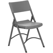 Dorel Industries Inc CSC 60410SGY4E - Dorel Zown Classic Commercial Resin Folding Chair - Gray Sea