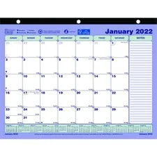 Dominion Blueline Inc RED C181721 - Brownline Mini Monthly Desk Pad - Julian Dates - Monthly - 1