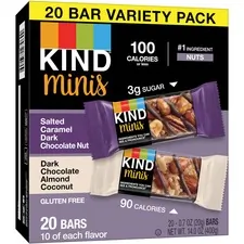 KIND LLC KND 27970 - KIND Dark Chocolate Mini Bars Variety Pack - Trans Fat Free,