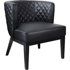 Norstar Office Products Inc BOP B529QBKBK - Boss Ava Accent Chair - Black Plush Seat - Black Back - Four