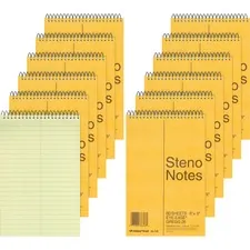 Dominion Blueline Inc RED 36746PK - Rediform Steno Notebook - 80 Sheets - Wire Bound - 16 lb Bas