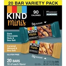 KIND LLC KND 27964 - KIND NutsSea Salt Variety Pack Minis Snack Bars - Cholestero