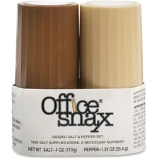 OFFICE SNAX, INC. OFX 00057 - Office Snax Salt and Pepper Shaker Set - Salt, Pepper - 2Set