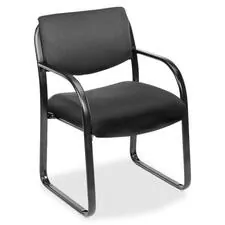 Norstar Office Products Inc BOP VSBO9521BK - Boss Guest Chair - Black Fabric Seat - Black Metal Frame - S