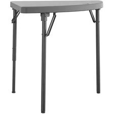 Dorel Industries Inc CSC 60523SGY2E - Dorel Zown Classic 24 Corner Blow Mold Fold Table - Half Moo