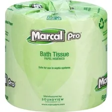 Marcal Manufacturing LLC MRC 3001 - Marcal Pro 100% Recycled Bathroom Tissue - 2 Ply - 4 x 4 - 2