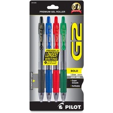 Pilot PIL 31255 - Pilot G2 Retractable Gel Ink Rollerball Pens - Bold Pen Poin