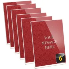 Officemate OIC 23065 - Officemate Slanted Vertical Sign Holder, 6PK - 1  Each - 8.5