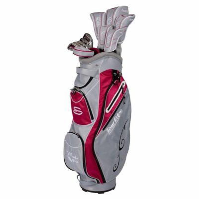 Tour Edge SISRGL11.B - Tour Edge Moda Silk Womens Golf Set-Silver-Ruby-RH