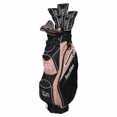 Tour Edge SKSRGL11.B - Tour Edge Moda Silk Womens Golf Set-Black-Rose Gold-RH