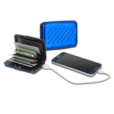 Viatek MJWAL01-BLU - Viatek Pocket Jump Card Holder Wallet and 2300mAh Power Bank