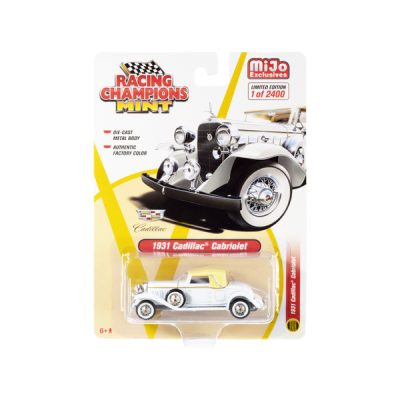 Racing Champions RCCP1008 - 1931 Cadillac Cabriolet White with Cream Top Limited Edition