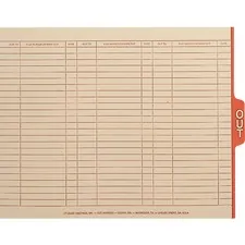 SMEAD MANUFACTURING CO. SMD 63910 - Smead End Tab Manila Out Guides with Printed Form - Printed 