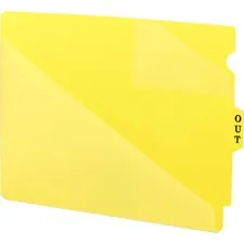 SMEAD MANUFACTURING CO. SMD 61966 - Smead End Tab Poly Out Guides, Two-Pocket Style - Printed OU