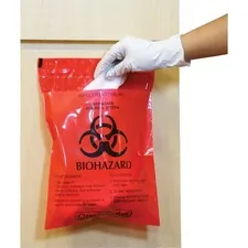 CareTek Resources Inc CTK CTRB042214 - CareTek Stick-On Biohazard Infectious Red Waste Bags - 1.40 