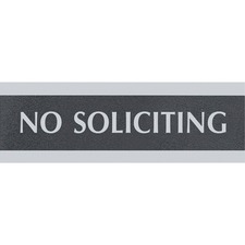 U. S. STAMP & SIGN USS 4758 - HeadLine Century No Soliciting Sign - 1 Each - No Soliciting