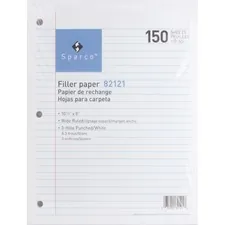 Sparco SPR 82121 - Sparco Standard White 3HP Filler Paper - 150 Sheets - Wide R