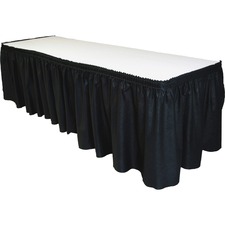 TABLEMATE PRODUCTS, CO. TBL LS2914BK - Tablemate Disposable Tableskirt - 29 Length x 14 ft Width - 
