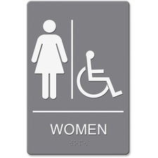 U. S. STAMP & SIGN USS 4814 - HeadLine WomenWheelchair Image Indoor Sign - 1 Each - womens