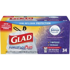The Clorox Company CLO 78531 - Glad ForceFlexPlus Tall Kitchen Drawstring Trash Bags - 13ga