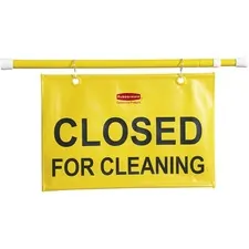 Rubbermaid RCP 9S1500YWCT - Rubbermaid Commercial Closed For Cleaning Safety Sign - 6  C