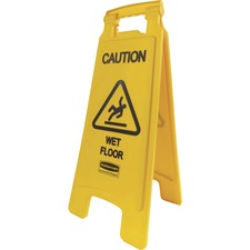 Rubbermaid RCP 611277YW - Rubbermaid Commercial Caution Wet Floor Safety Sign - 6  Car