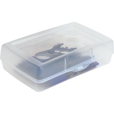 Sparco SPR 23810 - Sparco Clear Plastic Pencil Box - External Dimensions: 8.4 L