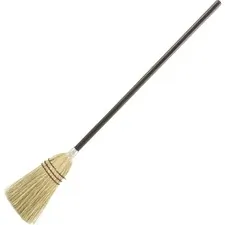 Rubbermaid RCP 6373BROCT - Rubbermaid Commercial Wood Handle Lobby Corn Broom - Corn Fi