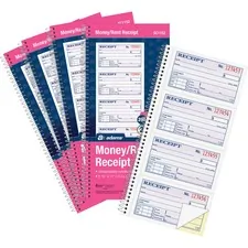 TOPS BUSINESS FORMS ABF SC1152PK - Adams Spiral 2-part MoneyRent Receipt Book - 200 Sheet(s) - 