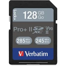 VERBATIM 99165 - Verbatim Pro II Plus 128 GB SDXC - Class 10UHS-II (U3) - 285