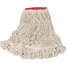Rubbermaid RCP D25306WH - Rubbermaid Commercial 5 Headband Large Blend Mop - Cotton, S
