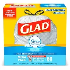 CLOROX CLO 78899BD - Glad ForceFlex Tall Kitchen Drawstring Trash Bags - 13 gal -