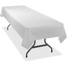 TABLEMATE PRODUCTS, CO. TBL 549WHCT - Tablemate Heavy-duty Plastic Table Covers - 108 Length x 54 