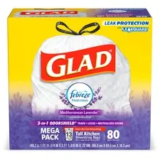 CLOROX CLO 78902BD - Glad ForceFlex Tall Kitchen Drawstring Trash Bags - 13 gal -