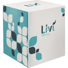 Solaris Paper SOL 11516 - Livi VPG Facial Tissues - 2 Ply - White - Virgin Fiber - Emb