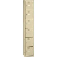 TENNSCO TNN BS6121812ASD - Tennsco 6-Tier No Legs Steel Box Lockers - Internal Size 12 