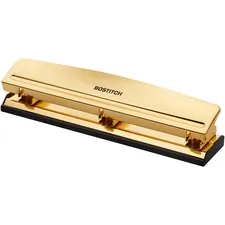 BLACK BOX CORPORATION BOS HP12GOLD - Bostitch 3-hole Punch - 3 Punch Head(s) - 12 Sheet - 932 Pun