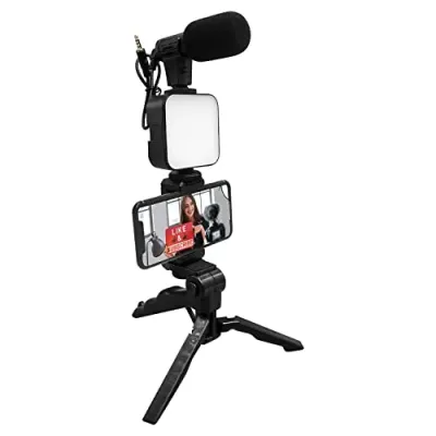 Supersonic SC-2910VK - Smartphone Vlogging Kit with LED Light and Microphone