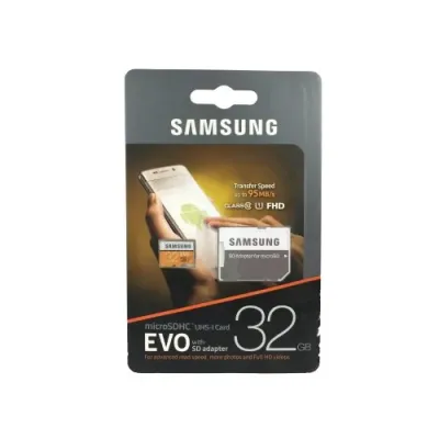 SAMSUNG MB-MP32GA/AM - Samsung EVO 32GB Class 10 microSDHC UHS-I Memory Card wSD Ad