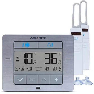 Chaney Instruments 00515M - Stainless Steel Digital Refrigerator & Freezer Thermometer