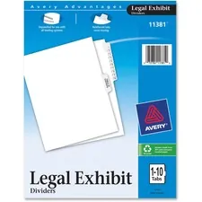 Avery Dennison 11381 - Avery Premium Collated Legal Exhibit Dividers with Table of 