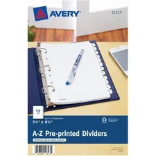 Avery Dennison AVE 11313 - Avery A-Z Preprinted Tab Dividers - 12 x Divider(s) - A-Z - 