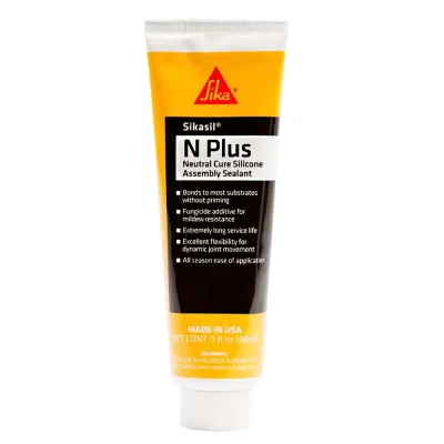 Sika 432053 - Sikasil-N Plus Clear 10oz Silicone Sealant with Nozzle