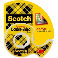 3M MMM 136 - Scotch Double-Sided Tape - 20.83 ft Length x 0.50 Width - 1 