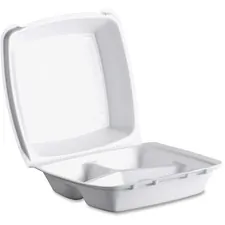 Dart Container Corporation DCC 85HT3 - Dart Triple-compartment Foam Container - - Foam - 200 Piece(