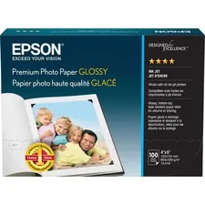 EPSON S041727 - PREMIUM RESIN COATED GLOSSY PHOTO PAPER - BRIGHT WHITE - 4 I